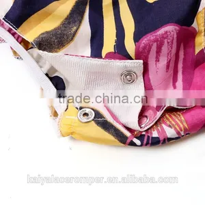 2016 Wholesale Summer Bodysuit Cotton Yarn Baby Kids Clothes Paillette Top thumbnail-6