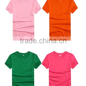 2016 Guangzhou LuoQi 160g Polyester Cotton O-neck Short Sleeve Print Cheap Promotion Custom Blank t Shirt thumbnail-5