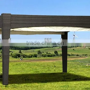 Aluminum / Iron Fram Rattan Outdoor Gazebo thumbnail-1