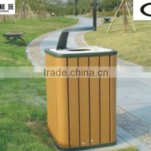 Outdoor Wood Plastic Composite Plastic Dustbin thumbnail-1
