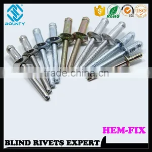 HIGH QUALITY HOT SELLING FACTORY HIGH STRENGTH HEM TYPE BLIND RIVETS FOR AUTOMOTIVE thumbnail-1