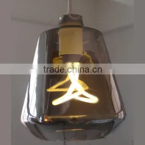 Smoke Grey Glass E27 Lampholder Hanging Lamp for Bar and KTV thumbnail-1