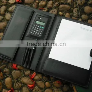 New Designated Leather Conference Folder With Card Holder, Pen Loop thumbnail-1