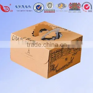 China Manufacture Folding Brown Kraft Paper Cake Box,food Packing Box thumbnail-1