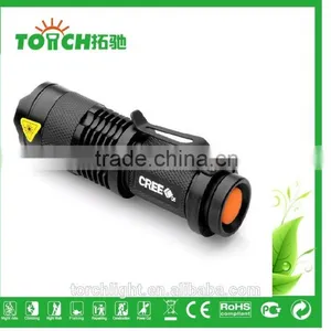 High Power Flashlight 3w XPE Led Flashlights Zoomable 3 Modes for AA/14500 Battery Waterproof Flashlight thumbnail-3