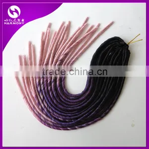 HARMONY NEW ARRIVE 20" 95g Synthetic Soft Dreadlocks Braids in Ombre Color Pre Crochect Ombre Faux Locs Braid Hair Extensions thumbnail-2