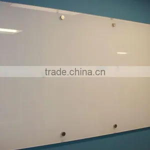 8mm Tempered White Painted Glass Marker Board With AS/NZS2208,BS6206,EN12150 thumbnail-1