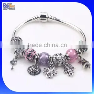 Custom Wholesale Antique European Style Snake Chain 925 Sterling Silver Vintage Bead Charm Bracelet For Women thumbnail-5