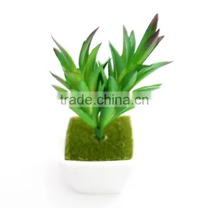 Wholesale Indoor Home Decoration Artificial Plant With Cement Flower Pot thumbnail-2