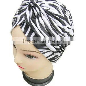 Zebra Turban Head Wrap Band Headband Hat Cap Chemo Bandanan thumbnail-1