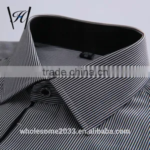 Black and White Striped Discount Button Mens Dress Shirts thumbnail-2