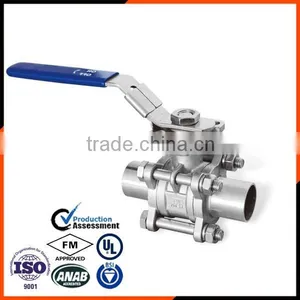 3PC DIN Flanged Ball Valve In DN40 In Blow-out Proof Stem thumbnail-6