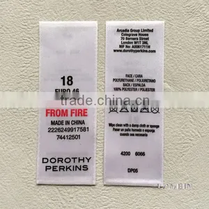 Zhejiang Double Sides Printed Garment Wash Care Label Tag Factory thumbnail-2