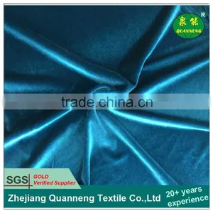 2015 New Product Plain Dyed 6%spandex+94%polyester Velour Fabric thumbnail-1