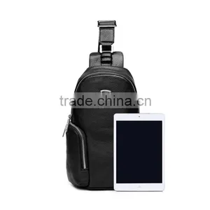 2016 Fashion Men Black Leather Single Strape Shoulder Bags Messenger Bags Dongguan thumbnail-2
