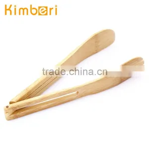 Anti Heating & Bacteria- Resistant Bamboo Foldable Pasta Bread Tong thumbnail-1
