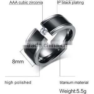 Men's Engagement Ring/men's Diamond Ring/men's Tatanium Ring thumbnail-3