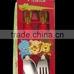 Stainless Steel 2pcs Spoon and Fork Cutlery Set thumbnail-1