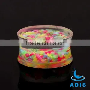2016 Latest Body Piercing Jewelry Design Glass Ear Tunnel Flesh Tunnel for Women thumbnail-3