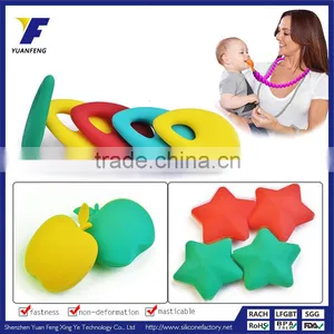 Stylish Animal Shape Silicon Chew Toy Safe Fancy Silicone Pendant Teether Wholesale thumbnail-2