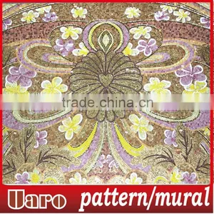 Glass Mosaic Art Handcrafted Flower Mosaic Mural thumbnail-1