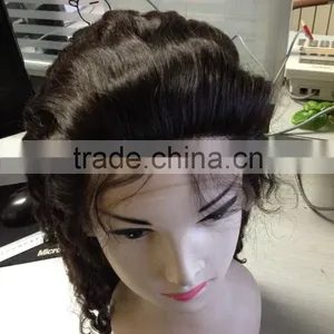 Wholesale Fashion Premium Quality Full Hand Tied Virgin Brazilian Human Hair Wig Full Lace Brazilian Hair Wig thumbnail-6