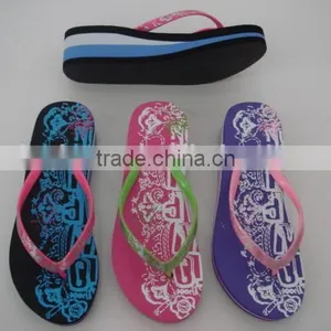 663 LOULUEN Wholesale EVA Slippers Women Wedge Heel Slippers Ladies Flip Flops thumbnail-1