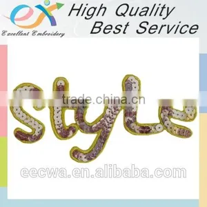 Hot Sale Customized Iron on Sequin Embroidery Patch thumbnail-4