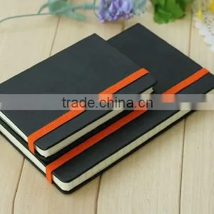 Leather Pocket Hardcover Notebook With Elastic Rope thumbnail-1