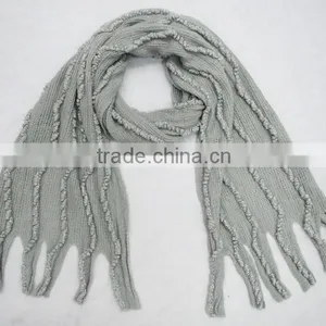 Fashion Knitted Loop Scarf,Jacquard Acrylic Scarf,Circle Scarf thumbnail-1