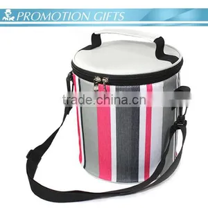 2015 New Style Barrel Shape Insulated Mens Lunch Cooler Bag With Durable Hard Liner thumbnail-5
