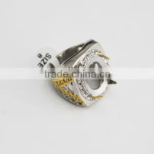 Factory Direct Wholesale High Quality Fashion Men's Stainless Steel Ring With Stone thumbnail-1