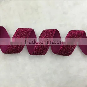 Wholesale 1" Metallic Velvet Ribbon,Velvet Tape,Velvet Ribbon thumbnail-1