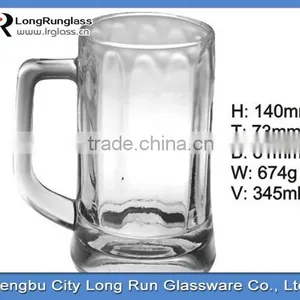 LongRun 12oz 2014 Ppular Bar Use Glass Beer Cups Glass Mug With High Quality thumbnail-1