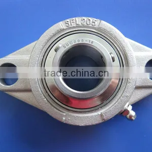 1 3/8" Stainless Steel Flange Bearing Unit SUCFL207-22 Equivalent SSUCFL207-22 2 Bolt Mounted Bearings thumbnail-1