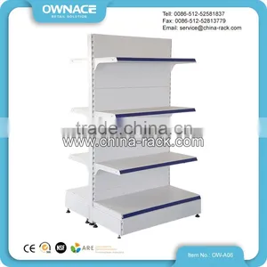 Supermarket Multi Layers Metal Double Sided Gondola Display Shelf With Different Colors thumbnail-1