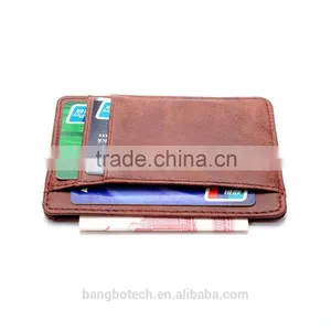 Factory Wholesale Leather Card Case With Money Compartment Credit Card Bag thumbnail-5
