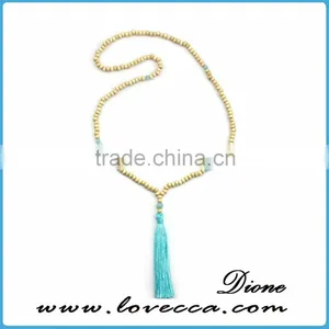 Shining Natural Colorful Stone Gemstone Pendant Women Long Necklace thumbnail-1