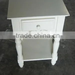 WOODEN BEDSIDE 1 DRAWER thumbnail-1