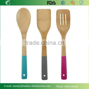 Color Handled Bamboo Cooking Tool Set thumbnail-1