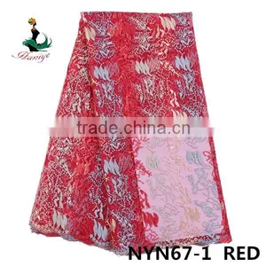 2016 Haniye Wholesale Fashion Tulle Lace French Lace/african Tulle Lace Fabric/NYN67 thumbnail-3