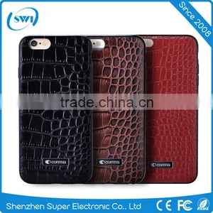High Quality Croco Cowhide Leather TPU Case Cover For Iphone 6 6S 6 Plus 6S Plus thumbnail-2