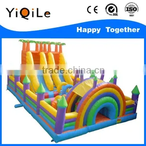 Winter Theme of Castle Inflatable With Sliding Bouncer Jump Castles for Sale thumbnail-3