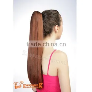 Blonde Long Straight Synthetic Claw Clip Pony Tail Hair Pieces thumbnail-2