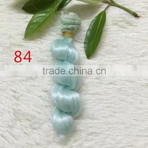 High Temperature Wire Fiber Curly Hair Weft for DIY BJD Doll Hair thumbnail-5