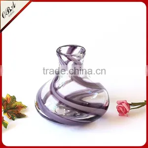 Creative European Style Small Clear Glass Vase / Murano Hand Blown Art Glass Vase For Wedding Centerpieces thumbnail-5