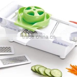 Food Safe Mandoline Slicer With 5 Different Stainless Steel Blades and Container thumbnail-1