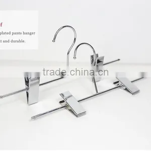 New Design Beautiful Silver Color Metal Pants Hanger With Clips thumbnail-2