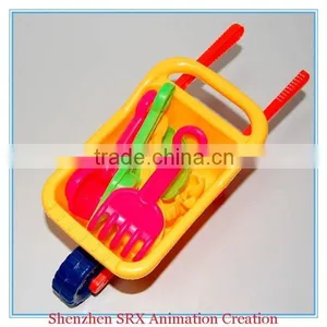Wholesale Beach Toys Trolley Spade Rake Molds Hoe Play Colorful Set,OEM Wholesale Beach Toys for Children,plastic Beach Toys thumbnail-2