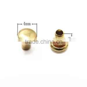 Sample Free 4mm Hollow Rivets Brass Gold Rivet thumbnail-2